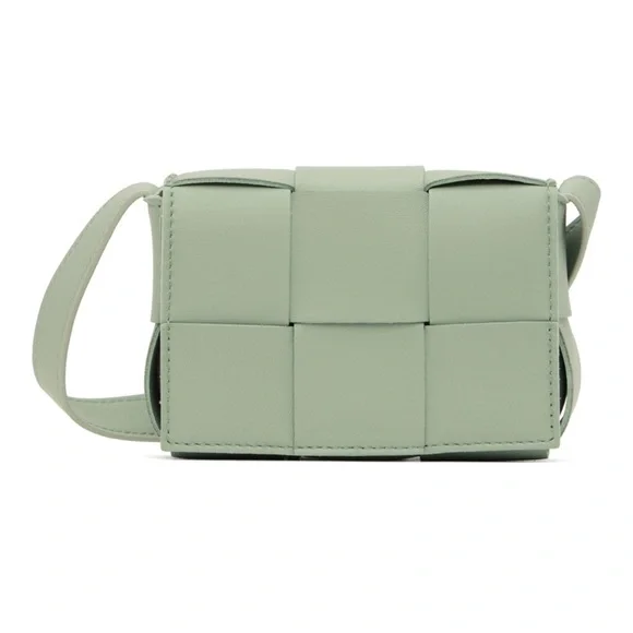 BOTTEGA VENETA Cassette Mini (Nano) Crossbody Bag in Green avocado - Picture 7 of 8